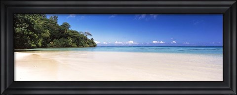 Framed Beach, Tahiti, French Polynesia Print