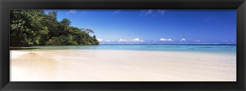 Framed Beach, Tahiti, French Polynesia Print