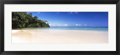 Framed Beach, Tahiti, French Polynesia Print