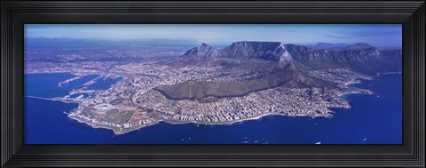 Framed Aerial View of Cape Town, South Africa Print