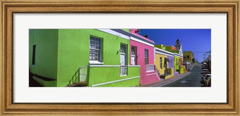 Framed Colorful Houses, Cape Town, South Africa Print