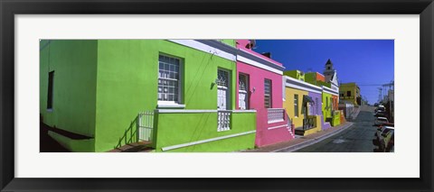 Framed Colorful Houses, Cape Town, South Africa Print