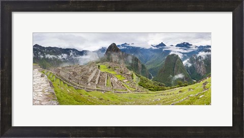 Framed Machu Picchu in the Fog, Peru Print