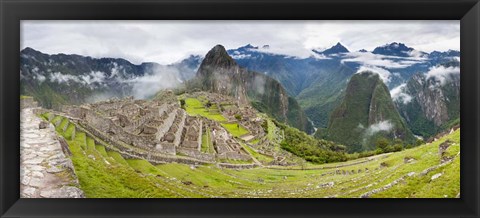 Framed Machu Picchu in the Fog, Peru Print