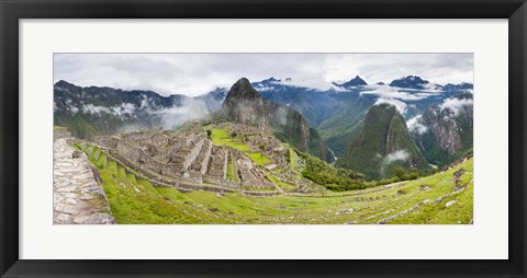 Framed Machu Picchu in the Fog, Peru Print