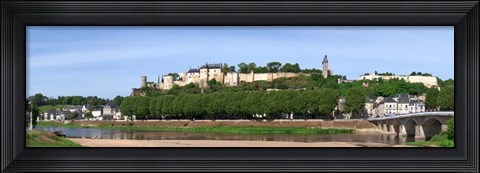 Framed Chinon and its Castle, Vienne River, France Print
