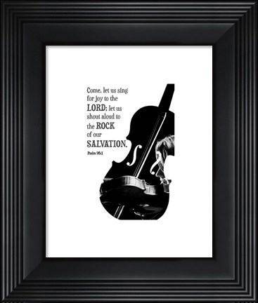 Framed Psalm 95:1, Come Let Us Sing Print