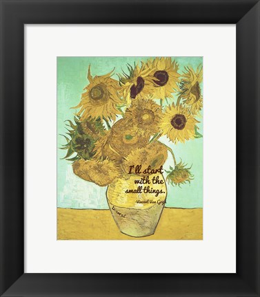 Framed Small Things - Van Gogh Quote 1 Print