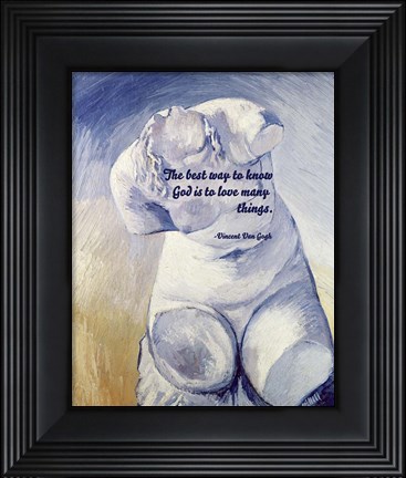 Framed Know God - Van Gogh Quote 2 Print