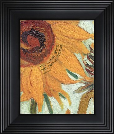 Framed Small Things - Van Gogh Quote 2 Print