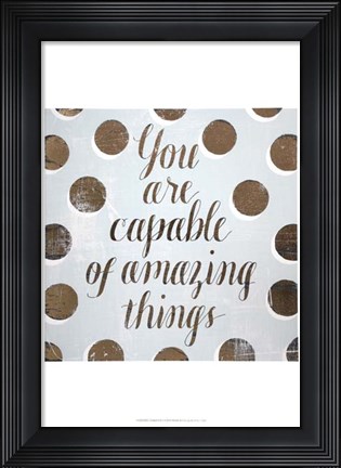 Framed Gilded Girl I - Metallic Foil Print