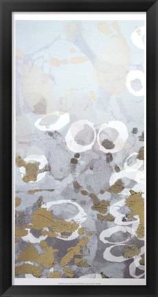 Framed Golden Dropplets I - Metallic Foil Print
