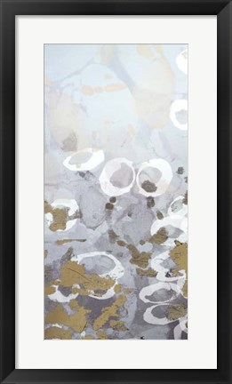 Framed Golden Dropplets I - Metallic Foil Print