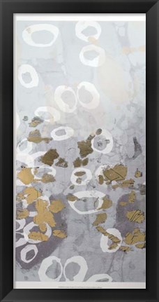 Framed Golden Dropplets II - Metallic Foil Print