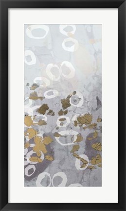 Framed Golden Dropplets II - Metallic Foil Print