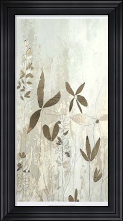 Framed Fresco Field I - Metallic Foil Print