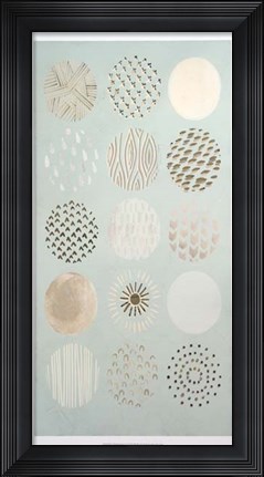 Framed Playful Patterns I - Metallic Foil Print
