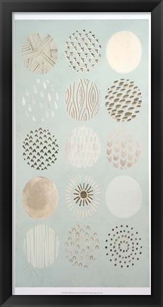 Framed Playful Patterns I - Metallic Foil Print