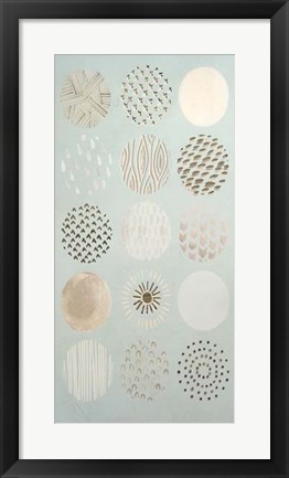 Framed Playful Patterns I - Metallic Foil Print