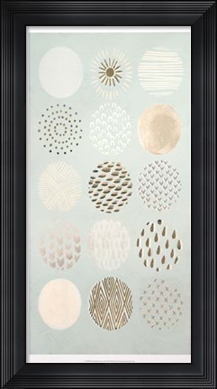 Framed Playful Patterns II - Metallic Foil Print