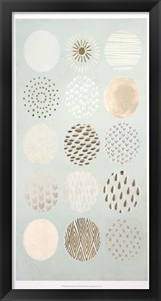 Framed Playful Patterns II - Metallic Foil Print