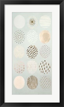 Framed Playful Patterns II - Metallic Foil Print