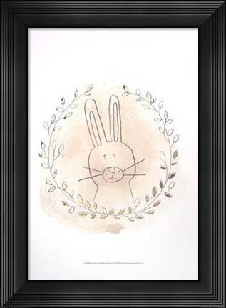 Framed Golden Woodland Vignette I - Metallic Foil Print