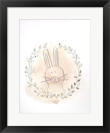 Framed Golden Woodland Vignette I - Metallic Foil Print