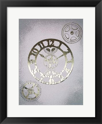 Framed Gilded Clocks I - Metallic Foil Print