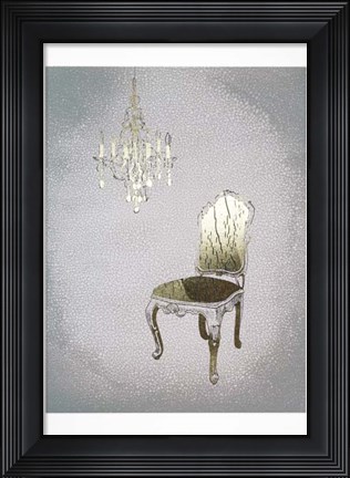 Framed Gilded Furniture I - Metallic Foil Print