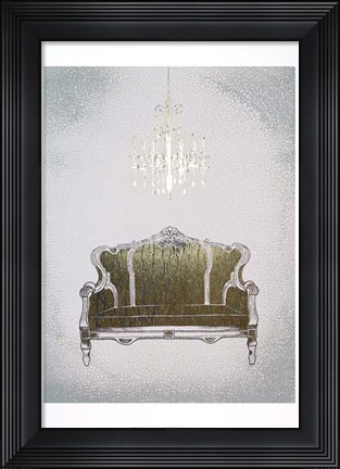 Framed Gilded Furniture III - Metallic Foil Print