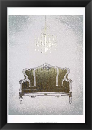 Framed Gilded Furniture III - Metallic Foil Print