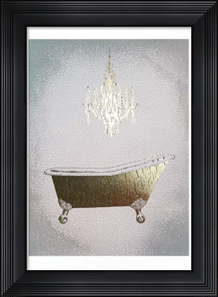 Framed Gilded Bath I - Metallic Foil Print