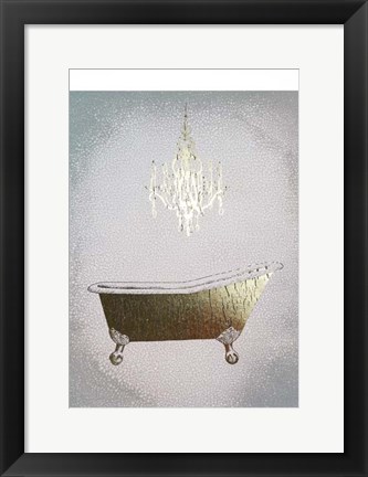 Framed Gilded Bath I - Metallic Foil Print