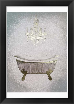 Framed Gilded Bath II - Metallic Foil Print