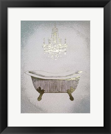 Framed Gilded Bath II - Metallic Foil Print