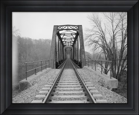 Framed VIEW NORTHEAST OF WEST END OF BRIDGE. - Joshua Falls Bridge, Spanning James River at CSX Railroad Print