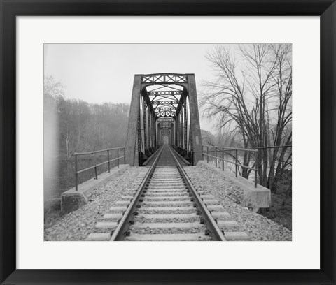 Framed VIEW NORTHEAST OF WEST END OF BRIDGE. - Joshua Falls Bridge, Spanning James River at CSX Railroad Print