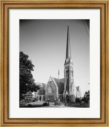 Framed GENERAL VIEW, ELEVENTH ST. FRONT ON LEFT, COURT ST. SIDE ON RIGHT - First Baptist Church, Court and Eleventh Streets, Lynchburg Print