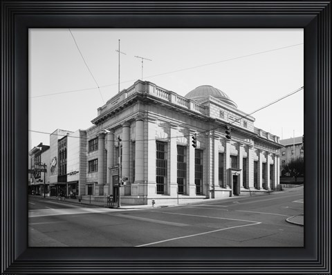 Framed GENERAL VIEW, MAIN ST. FACADE ON LEFT, NINTH ST. ON RIGHT - Lynchburg National Bank, Ninth and Main Streets, Lynchburg Print