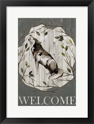 Framed Woodland Welcome II Print