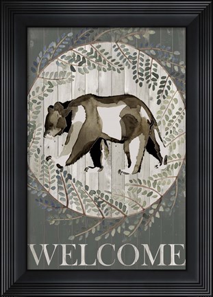 Framed Woodland Welcome III Print