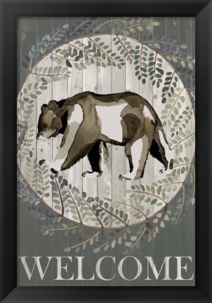 Framed Woodland Welcome III Print