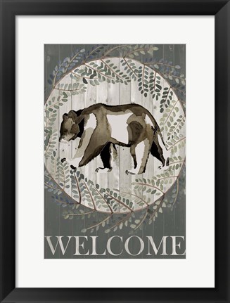 Framed Woodland Welcome III Print