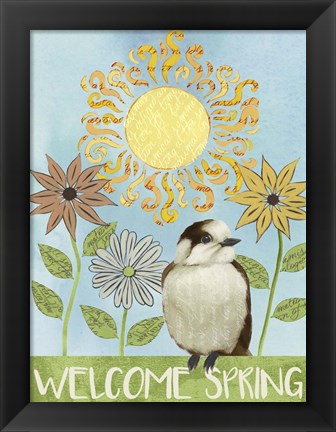 Framed Spring Welcome I Print