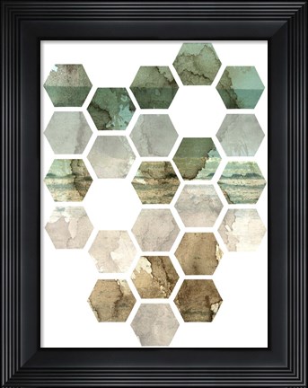 Framed Hexocollage I Print