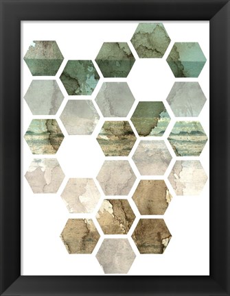 Framed Hexocollage I Print