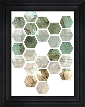 Framed Hexocollage II Print