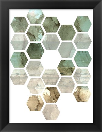 Framed Hexocollage II Print