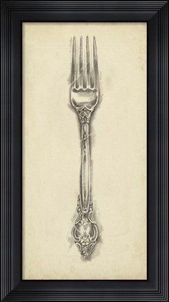 Framed Ornate Cutlery I Print